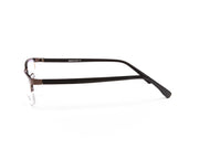 METAL  - HALF FRAME - BROWN MATT - TUK8817 - RECTANGLE - 52 - Lenses Incuded