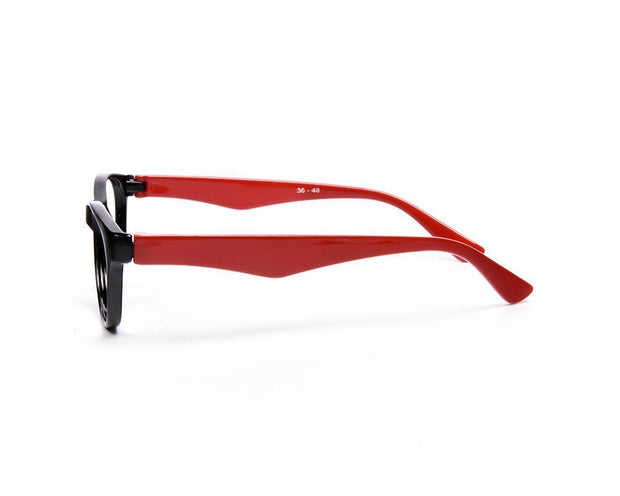 Cateye Black Shine  Red Shell Frame - (LENSES INCLUDED)*