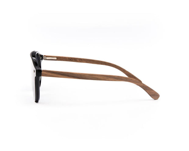 SHELL SUNGLASS - FULL FRAME - BLACK SHINE - TUK316 - ROUND