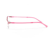 METAL  - HALF FRAME - PINK MATT - TUK001 - RECTANGLE - 51 - Lenses Incuded