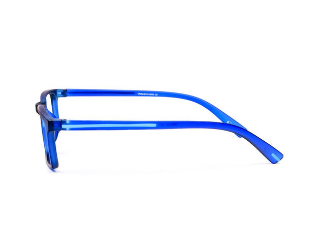 SHELL  - FULL FRAME - UNISEX - BLACK MATT - BLUE - RECTANGLE - (Lenses Included)*