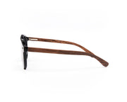 SHELL SUNGLASS - FULL FRAME - BLACK SHINE - TUK315 - ROUND