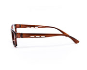 Rectangle Brown Shine  Brown Shell Frame - (LENSES INCLUDED)*