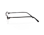 Specsmakers - Unisex DB Rectangle Half Frame - Black Matt SILVER - ANF30358 - (LENSES INCLUDED)*