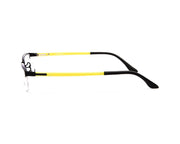 Specsmakers - Unisex Rectangle Half Frame - Black Matt YELLOW - PEC88311 - (LENSES INCLUDED)*
