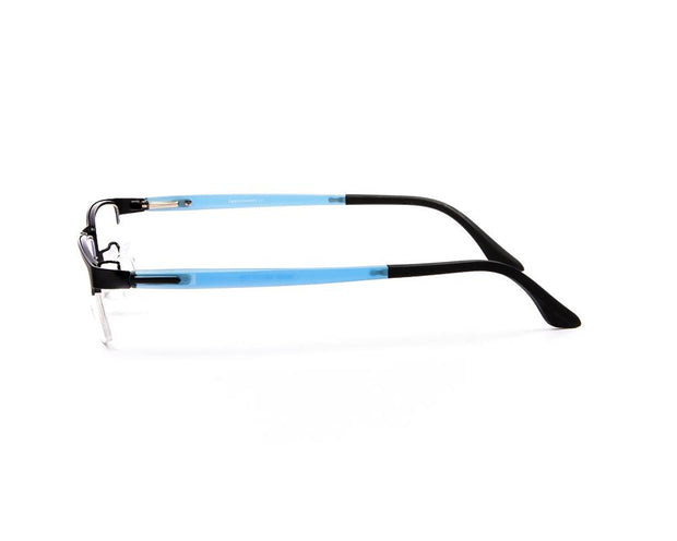 Specsmakers - Unisex Rectangle Half Frame - Black Matt Blue - PEC88308 - (LENSES INCLUDED)*