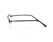 Specsmakers - Unisex DB Rectangle Half Frame - Grey Metallic Shine BLACK - ANF30358 - (LENSES INCLUDED)*