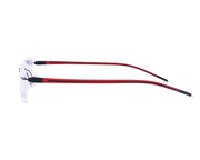 Rectangle Black Shine WITH Red Rimless Metal - (LENSES INCLUDED)*