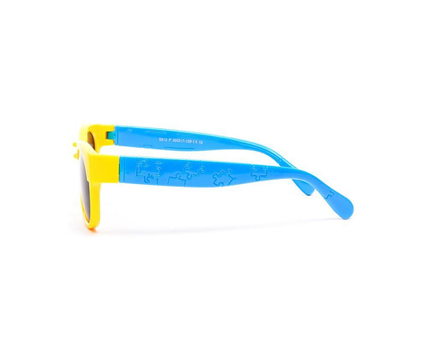 Square Yellow Shine WITH Blue SUNGLASS KIDS AMK812