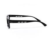 Rectangle Black Shine  BLACK Shell Frame - (LENSES INCLUDED)*
