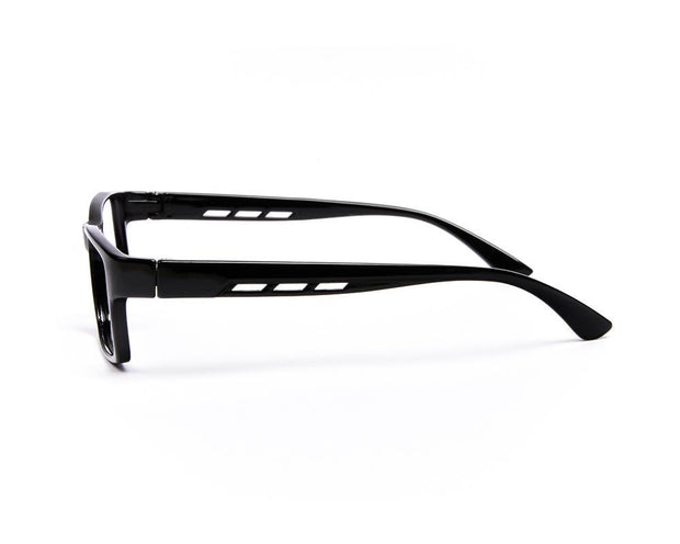 Rectangle Black Shine  BLACK Shell Frame - (LENSES INCLUDED)*