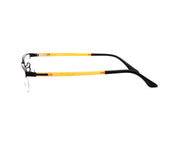 Specsmakers - Unisex Rectangle Half Frame - Black Matt ORANGE - PEC88311 - (LENSES INCLUDED)*