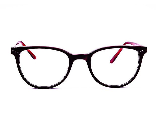 Round Red Shine with Red ACETATE Full Frame AMI5003 - Specsmakers
