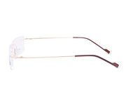 Rectangle Gold Shine WITH Gold Rimless Metal - (LENSES INCLUDED)*