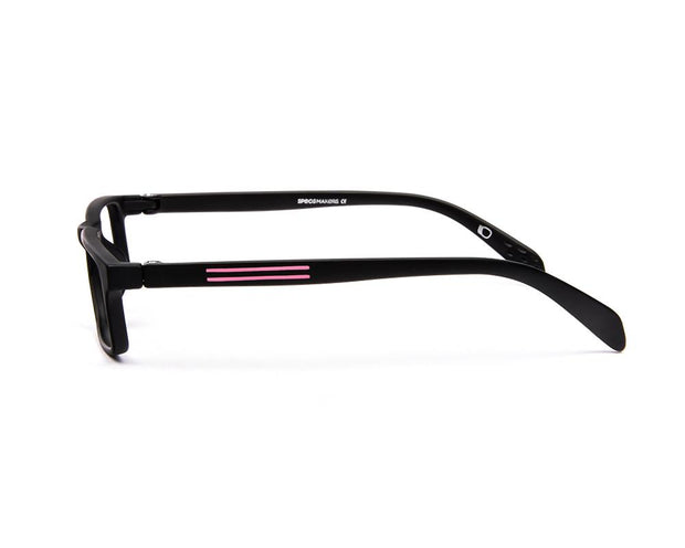 SHELL  - FULL FRAME - KIDS - BLACK MATT - PINK - SQUARE - (Lenses Included)*