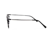 METAL  - FULL FRAME - BLACK MATT - ANF30378 - ROUND - 51 - Lenses Incuded