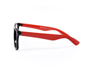 Square Black Shine  Red Shell Frame - (LENSES INCLUDED)*