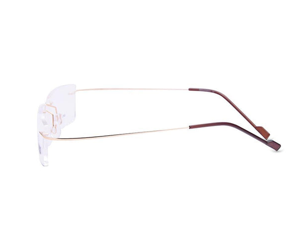 Rectangle Gold Shine WITH Gold Rimless Metal - (LENSES INCLUDED)*