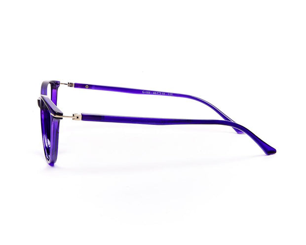 Specsmakers - Unisex Cateye Full Frame - Purple Shine Purple - COC102 - (LENSES INCLUDED)*