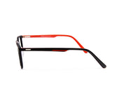 HAPPSTER - FULL FRAME - UNISEX - BLACK MATT - RED - SQUARE - (Lenses Included)*