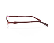 METAL  - HALF FRAME - RED MATT - TUK1236 - RECTANGLE - 52 - Lenses Incuded