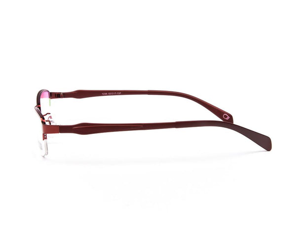 METAL  - HALF FRAME - RED MATT - TUK1236 - RECTANGLE - 52 - Lenses Incuded