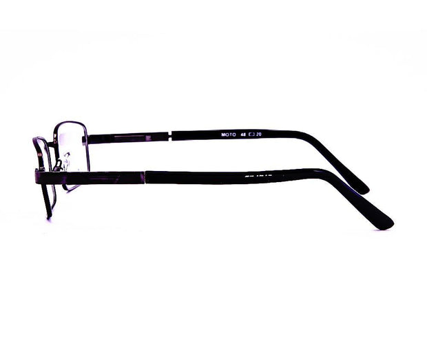 Rectangle Grey Metallicl WITH BLACK Full Frame MOTO - Specsmakers