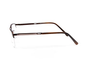 METAL  - HALF FRAME - BROWN MATT - RECTANGLE - ANF30580 - (Lenses Included)*