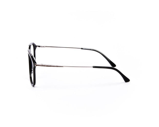 Square Black Shine WITH SILVER Shell Frame SS20084 - (LENSES INCLUDED)*