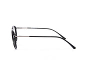 Oval Black Shine WITH SILVER Shell Frame SS10515 - (LENSES INCLUDED)*