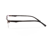 METAL  - HALF FRAME - BROWN MATT - TUK8819 - RECTANGLE - 53 - Lenses Incuded