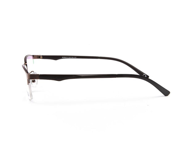 METAL  - HALF FRAME - BROWN MATT - TUK8819 - RECTANGLE - 53 - Lenses Incuded