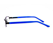 Rectangle Black Matt WITH Blue Half Frame GOXY11 - Specsmakers