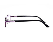 Rectangle Grey Metallic WITH BLACK Half Frame PEB809 - Specsmakers