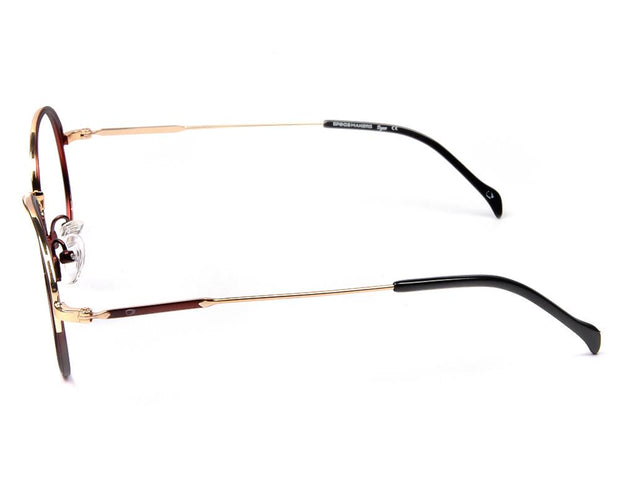 Specsmakers - Unisex Oval Full Frame - Brown Matt Gold - AMO2419 - (LENSES INCLUDED)*