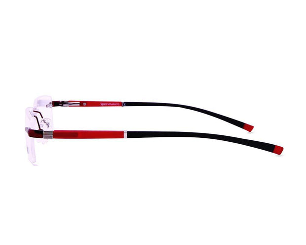 Rectangle Red Rimless AMG1724 - Specsmakers