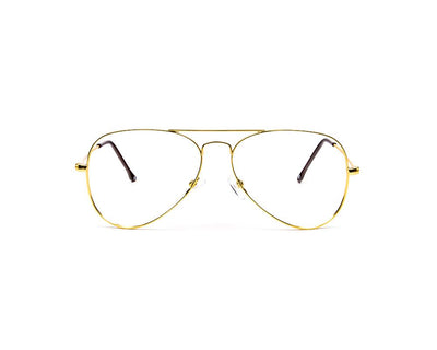 Specsmakers - Unisex DB Oval Full Frame - Gold Shine Gold - AML3001 - (LENSES INCLUDED)*