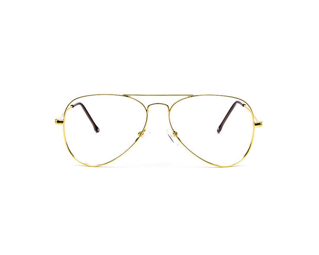Specsmakers - Unisex DB Oval Full Frame - Gold Shine Gold - AML3001 - (LENSES INCLUDED)*