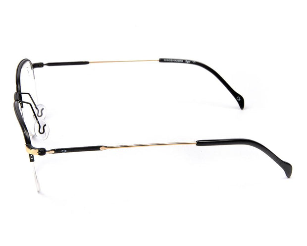Specsmakers - Unisex Square Half Frame - Black Matt - AMO2418 - (LENSES INCLUDED)*
