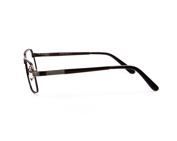 Specsmakers - Unisex DB Rectangle Full Frame - Brown Matt Grey Metallic - ANF30633 - (LENSES INCLUDED)*