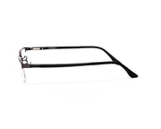 Specsmakers - Unisex Rectangle Half Frame - Grey Metallic Shine BLACK - PEC88311 - (LENSES INCLUDED)*