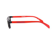 SHELL  - FULL FRAME - KIDS - BLACK MATT - RED - SQUARE - (Lenses Included)*