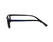 SHELL  - FULL FRAME - UNISEX - BLACK MATT - BLUE - RECTANGLE - (Lenses Included)*