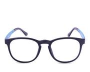 Round Black Matt WITH Blue Clipon AMH8203 - Specsmakers