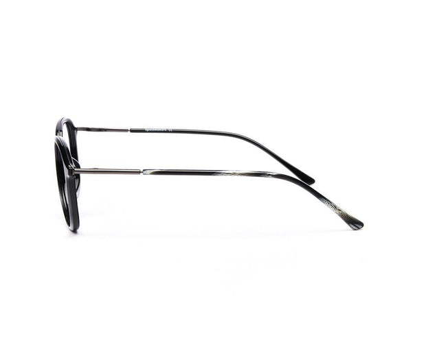 Oval Black Shine WITH Grey Metallic Shell Frame SS10515 - (LENSES INCLUDED)*
