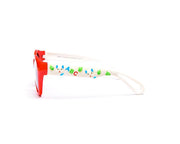 Round Red Shine WITH WHITE SUNGLASS KIDS AMK836