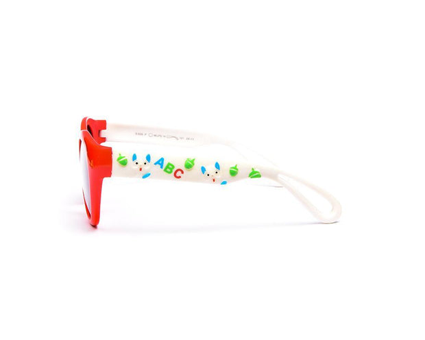 Round Red Shine WITH WHITE SUNGLASS KIDS AMK836