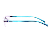 Rectangle Grey Metallic Shine WITH Blue Rimless AMH8003A - Specsmakers