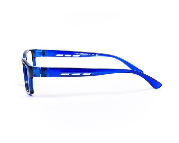 Rectangle Black Shine  Blue Shell Frame - (LENSES INCLUDED)*