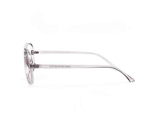SHELL FRAME - FULL FRAME - CRYSTAL GREY - TUK2431 - Oval - 55 - Lenses Included